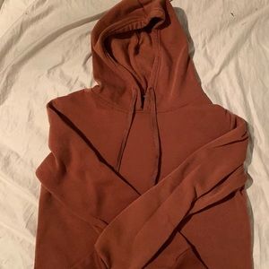 Cropped autumn brown hoodie